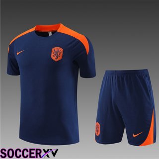 Pays-Bas Kids Training T Shirt + Shorts Ocean Blue 2023/2024