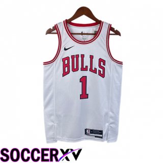 NBA Chicago Bulls (Derrick Pink 1)Jersey Retr White 2022-2023