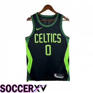 NBA Boston Celtics (Jayson Tatum 0)Jersey Black Green 2024/2025
