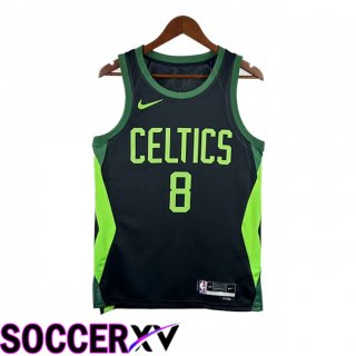 NBA Boston Celtics (Kristaps Porzingis 8)Jersey Black Green 2024/2025