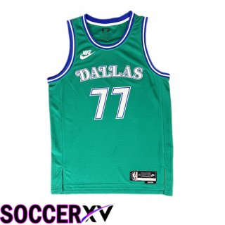NBA Dallas Mavericks (Luka Dončić 77)Jersey Retro Green