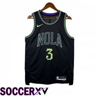 NBA New Orleans Pelicans (Jordan Poole 3)Jersey Black 2025/2026