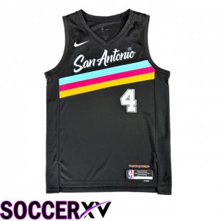 NBA San Antonio Spurs (De’Aaron Fox 4)Jersey Black 2025/2026