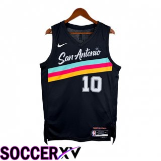 NBA San Antonio Spurs (Jeremy Sochan 10)Jersey Black 2025/2026