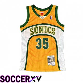 NBA Oklahoma City Thunder (Kevin Durant 35)Jersey Retro Yellow 2007-2008