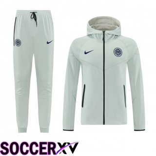 Inter Milan Training Tracksuit Sweatshirt Hoodie Grey 2026/2027