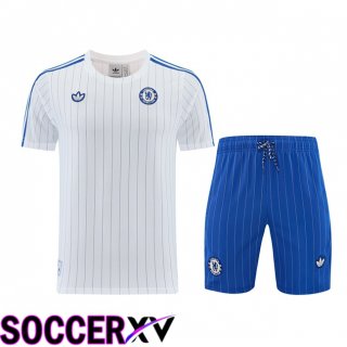 FC Chelsea kit Training T Shirt + Shorts White 2026/2027