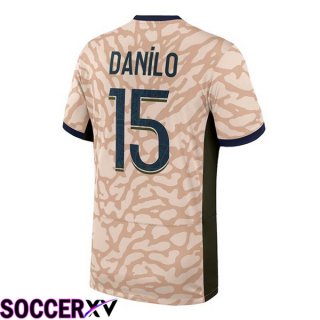 Paris PSG (Danilo 15) Soccer Jersey Fourth Pink 2023/2024