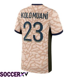 Paris PSG (Kolo Muani 23) Soccer Jersey Fourth Pink 2023/2024