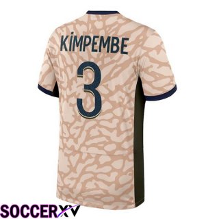 Paris PSG (Kimpembe 3) Soccer Jersey Fourth Pink 2023/2024