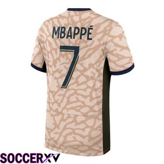 Paris PSG (Mbappé 7) Soccer Jersey Fourth Pink 2023/2024