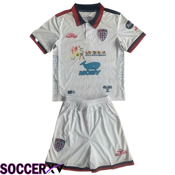 Cagliari Kids Soccer Jersey Away 2023/2024