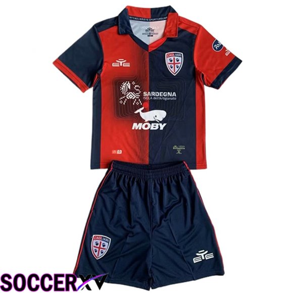 Cagliari Kids Soccer Jersey Home 2023/2024