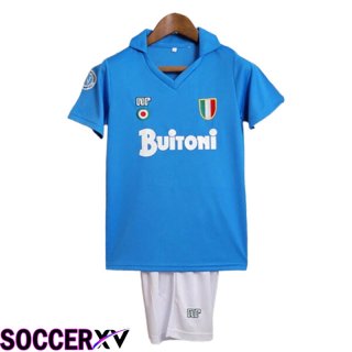 SSC Napoli Retro Kids Soccer Jersey Home 1987/1988