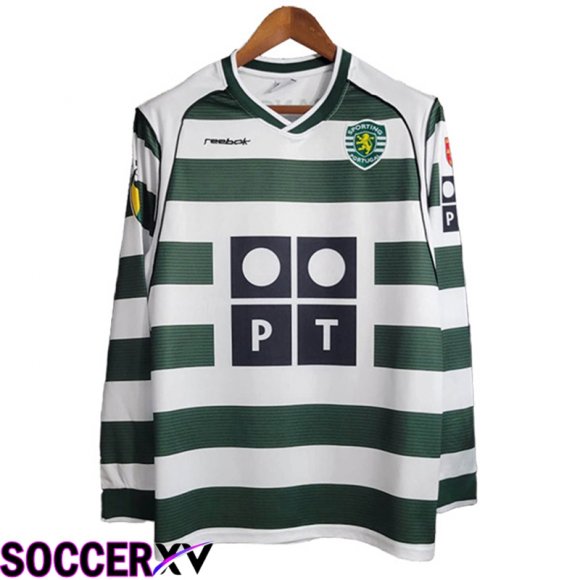 Sporting CP Retro Soccer Jersey Home Long sleeve 2001/2003