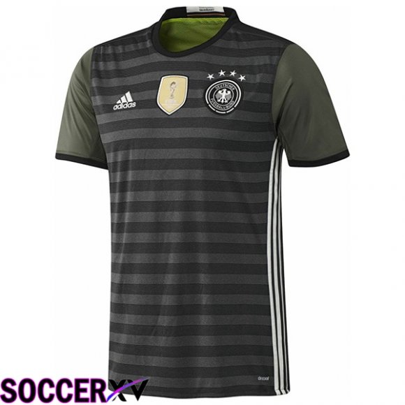 Germany Retro Soccer Jersey Away Black 1016