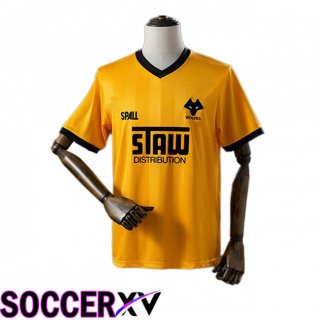 Wolves Retro Home Soccer Jersey Yellow 1986-1988