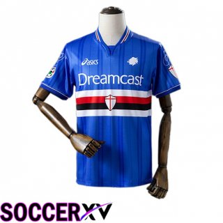 UC Sampdoria Retro Home Soccer Jersey Blue 2000-2001