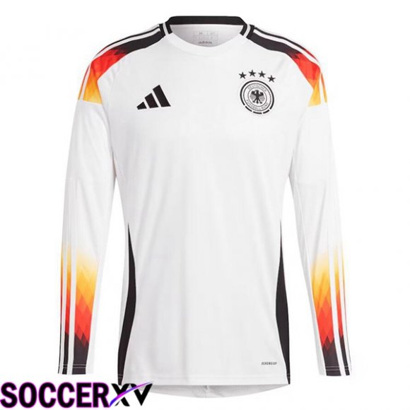 Germany Home Soccer Jersey Long sleeve White UEFA Euro 2024