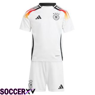 Germany Kids Home Soccer Jersey White UEFA Euro 2024