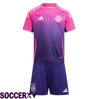 Germany Kids Away Soccer Jersey Pink Purple UEFA Euro 2024