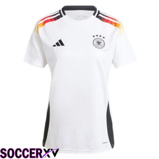 Germany Womens Home Soccer Jersey White UEFA Euro 2024