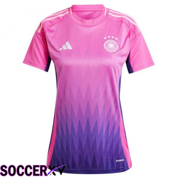 Germany Womens Away Soccer Jersey Pink Purple UEFA Euro 2024