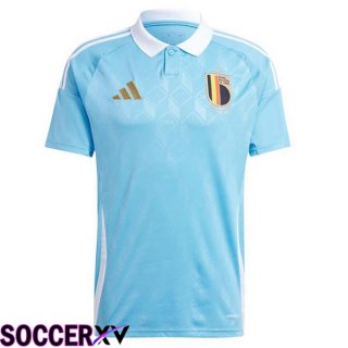 Belgium Away Soccer Jersey Blue UEFA Euro 2024