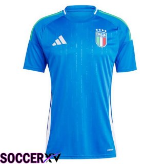 Italy Home Soccer Jersey Blue UEFA Euro 2024