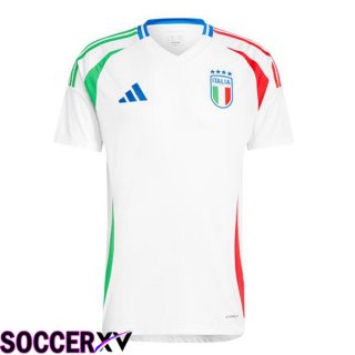 Italy Away Soccer Jersey White UEFA Euro 2024