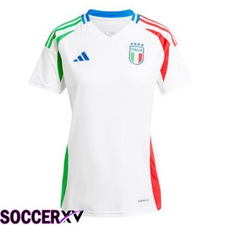 Italy Womens Away Soccer Jersey White UEFA Euro 2024