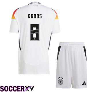 Germany (KROOS 8) Kids Home Soccer Jersey White UEFA Euro 2024