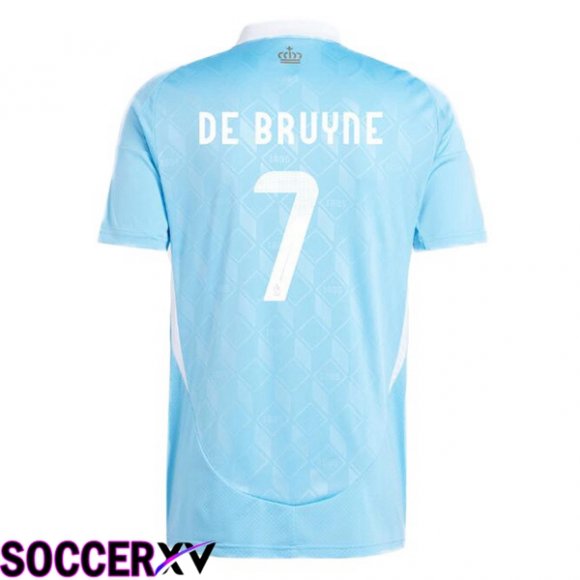 Belgium (DE BRUYNE 7) Away Soccer Jersey Blue UEFA Euro 2024