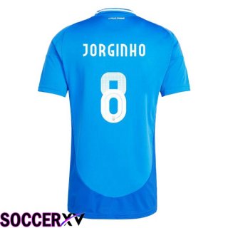 Italy (JORGINHO 8) Home Soccer Jersey Blue UEFA Euro 2024