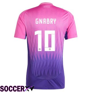 Germany (GNABRY 10) Away Soccer Jersey Pink Purple UEFA Euro 2024