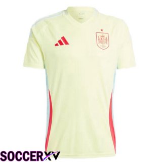 Spain Away Soccer Jersey Yellow 2024/2025