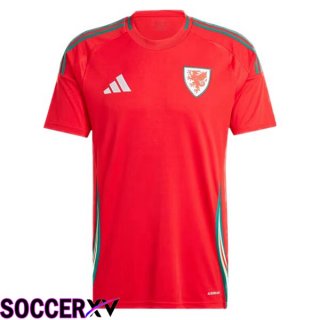 Wales Home Soccer Jersey Red 2024/2025