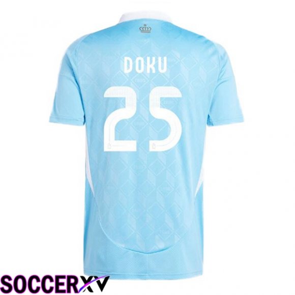 Belgium (DOKU 25) Away Soccer Jersey Blue 2024/2025