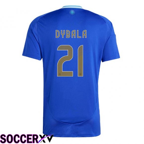 Argentina (DYBALA 21) Away Soccer Jersey Blue 2024/2025