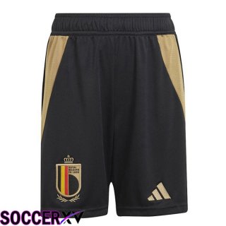 Belgium Home Soccer Shorts Black 2024/2025