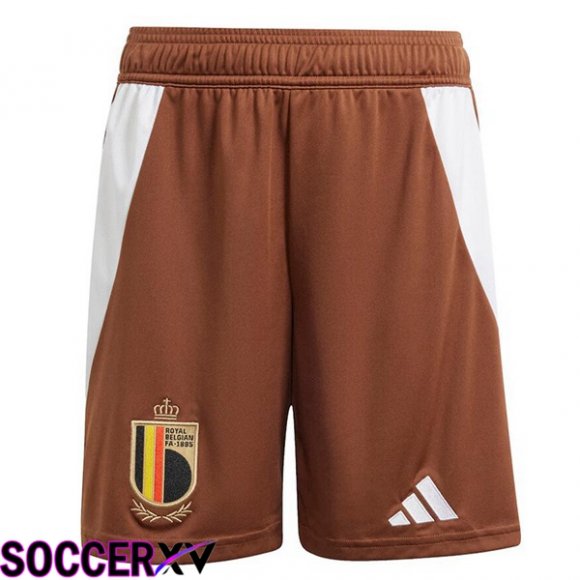 Belgium Away Soccer Shorts Brown 2024/2025