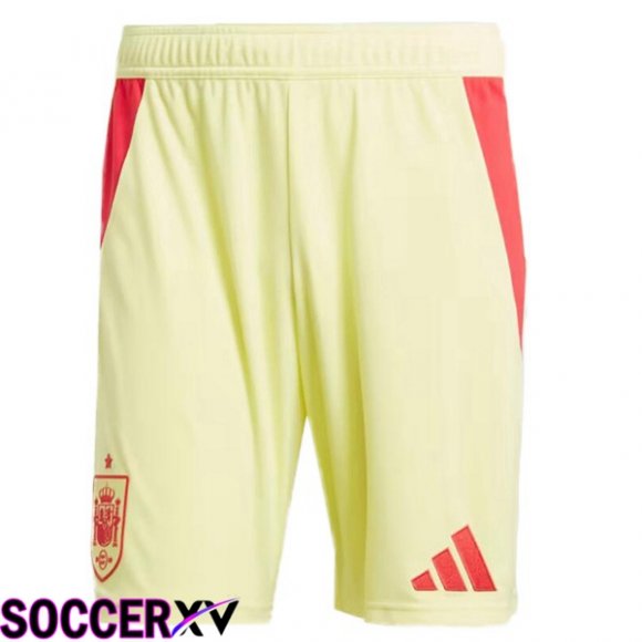 Spain Away Soccer Shorts Yellow 2024/2025