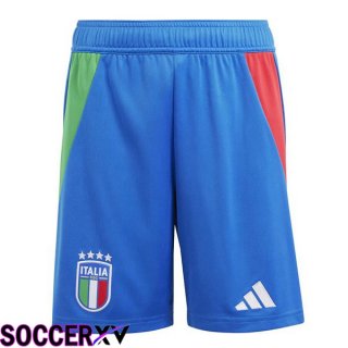 Italy Away Soccer Shorts Blue 2024/2025