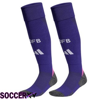 Germany Away Soccer Socks Purple 2024/2025