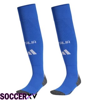 Italy Home Soccer Socks Blue 2024/2025