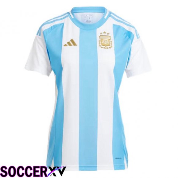 Argentina Womens Home Soccer Jersey Blue White 2024/2025