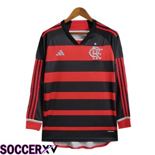 Flamengo Home Soccer Jersey Long Sleeve 2024/2025