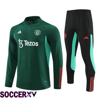 Manchester United kit Training Tracksuit Green/Black 2024/2025