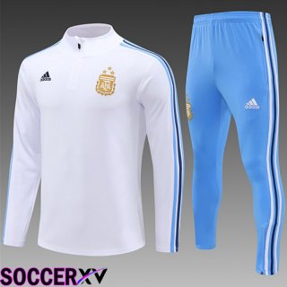 Argentina Kids kit Training Tracksuit White/Blue 2024/2025