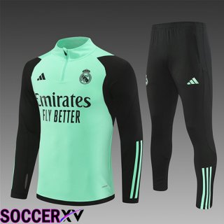 Real Madrid Kids kit Training Tracksuit Green/Black 2024/2025